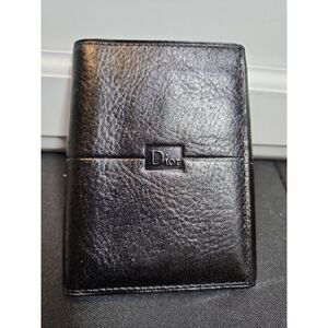 Christian Dior Vintage Black Leather Wallet